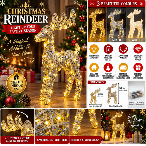 Large christmas reindeer stag - christmas,