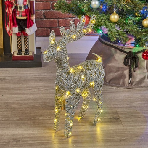 Led light reindeer 37cm - up,