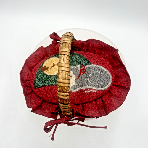 Wicker christmas basket - wicker,