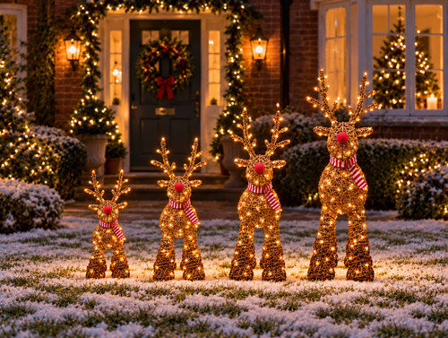 Led light christmas rudolf - christmas,