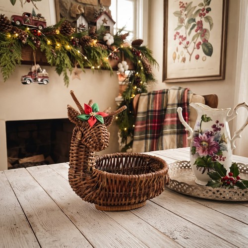 Vintage christmas wicker - vintage,