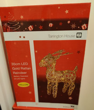 2 x Gold Glitter Rattan Light