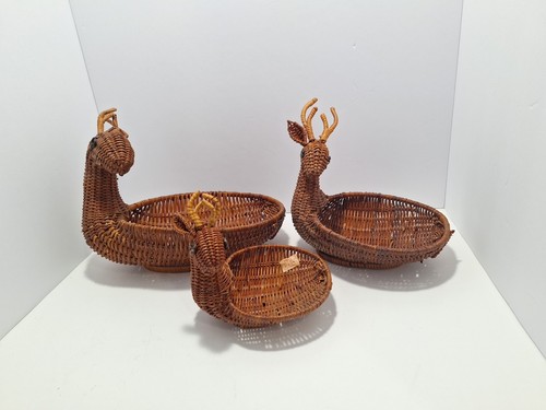 Piece set vintage wicker - 3,