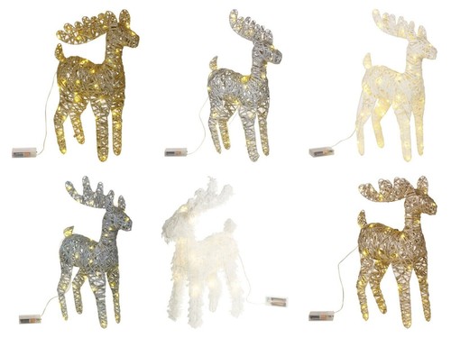 Pre lit standing reindeer - pre-lit,