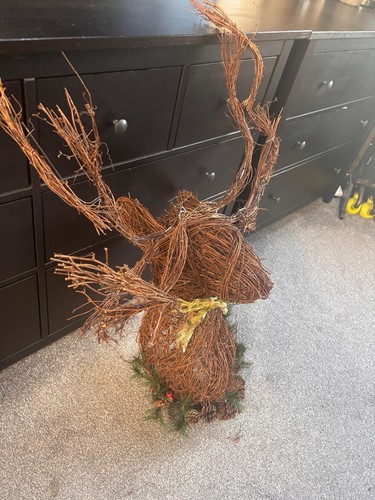 Giant wicker reindeer - wicker,