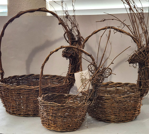 New wicker deer reindeer - new,