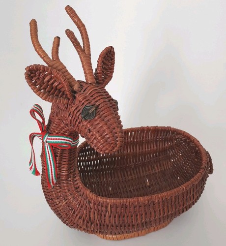 Vintage reindeer deer wicker - vintage,