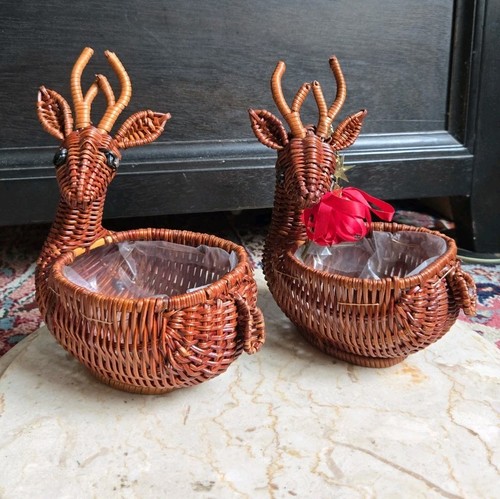 Vintage wicker baskets - wicker,