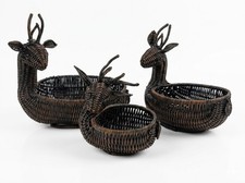 NEW Vintage Wicker Reindeer