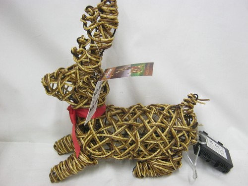 Reindeer woven wicker lying - wicker,