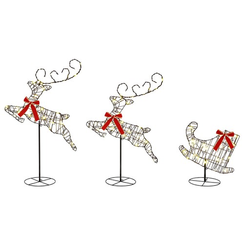 Christmas reindeer with - reindeer, sleigh