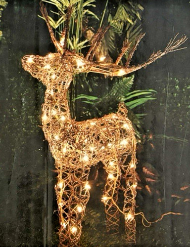 New alpine rattan reindeer - new, 35"